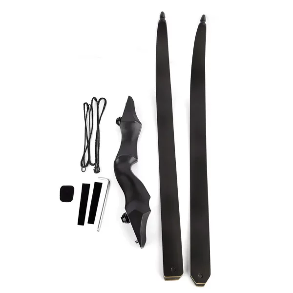 Black Hunter 60″ 25-65Ibs Take Down Recurve Bow Right Hand 6